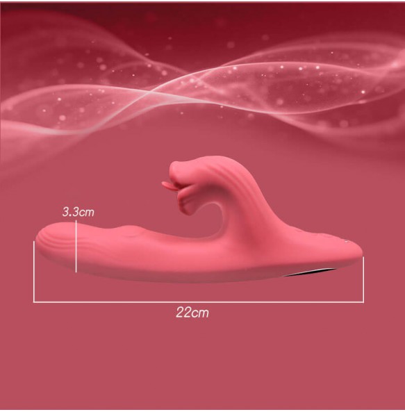 QUER - NANI Heating Licking AV Wand Vibrator (Chargeable - Red)
